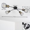 Bacau Ceiling Light black, 4-light sources