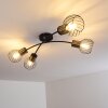 Bacau Ceiling Light black, 4-light sources