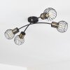 Bacau Ceiling Light black, 4-light sources