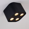 Baishan Ceiling Light black, 4-light sources