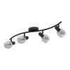 EGLO POLLICA ceiling spotlight black, 4-light sources