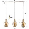 WAALSORDEN Pendant Light transparent, clear, 3-light sources