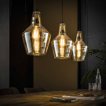 WAALSORDEN Pendant Light transparent, clear, 3-light sources