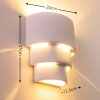 Karatschi wall light white, 1-light source