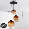 Pendant Light Degevos brown, 3-light sources