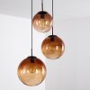 Pendant Light Degevos brown, 3-light sources