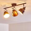 Safari Ceiling Light rust-coloured, 3-light sources