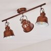 Safari Ceiling Light rust-coloured, 3-light sources