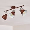 Safari Ceiling Light rust-coloured, 3-light sources