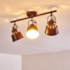 Safari Ceiling Light rust-coloured, 3-light sources