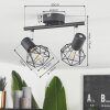 GULLSPANG Ceiling Light anthracite, 2-light sources