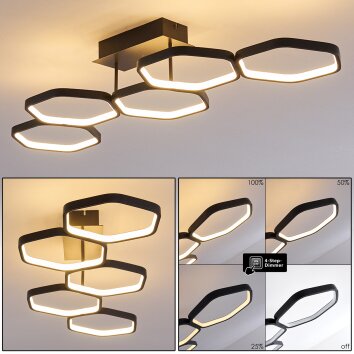 Halmstad Ceiling Light LED black, 1-light source
