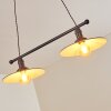 NIBYN Pendant Light beige, dark brown, 2-light sources