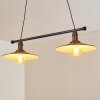 NIBYN Pendant Light beige, dark brown, 2-light sources