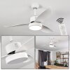 DOHA ceiling fan LED white, 1-light source, Remote control