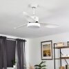 DOHA ceiling fan LED white, 1-light source, Remote control