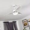 DOHA ceiling fan LED white, 1-light source, Remote control