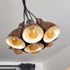 TIMOLA Pendant Light copper, rust-coloured, 7-light sources