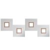 Grossmann KARREE Ceiling light LED aluminium, copper, 4-light sources