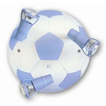 Waldi Fußball ceiling light blue, 3-light sources