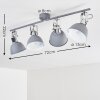 DOMPIERRE Ceiling light grey, white, 4-light sources