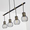 Bacau Pendant Light black-gold, 4-light sources