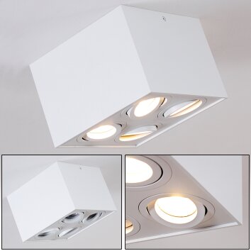 Baishan Ceiling Light white, 4-light sources
