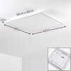 Salmi Ceiling Light LED aluminium, white, 1-light source, Remote control