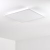 Salmi Ceiling Light LED aluminium, white, 1-light source, Remote control