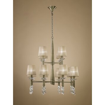 Mantra TIFFANY Pendant Light brown, 12-light sources