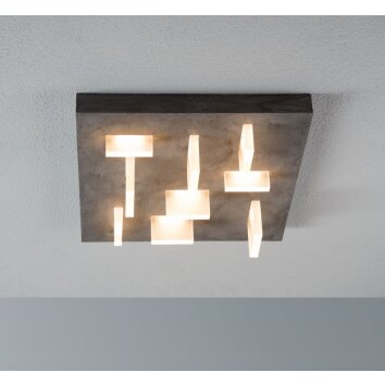 Escale SHARP ceiling light LED grey, 9-light sources