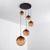 Pendant Light Degevos brown, 5-light sources