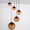 Pendant Light Degevos brown, 5-light sources