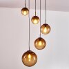 Pendant Light Degevos brown, 5-light sources