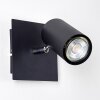 Wall Spotlight Zuoz black, 1-light source