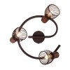 Spiral Spotlight Globo ISABELLE rust-coloured, 3-light sources