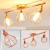 FERRAND Ceiling light LED copper, 3-light sources
