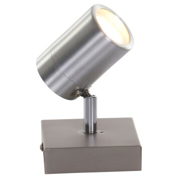 Steinhauer Upround Ceiling Light LED grey, matt nickel, 1-light source