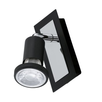Eglo SARRIA wall light LED chrome, black, 1-light source