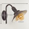 NIBYN Wall Light beige, dark brown, 1-light source