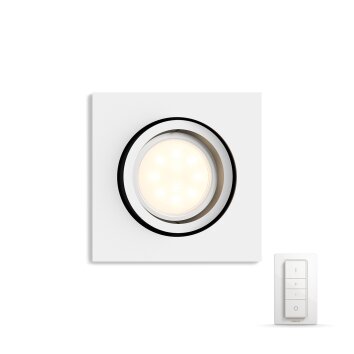Philips HUE AMBIANCE WHITE MILLISKIN Recessed spotlight, extension white, 1-light source, Remote control