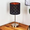 MELDAL Table lamp matt nickel, black, 1-light source