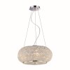 Ideal Lux PASHA Pendant Light chrome, Crystal optics, 6-light sources