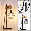 BARBENGO Table Lamp Light wood, black, 1-light source