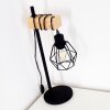 BARBENGO Table Lamp Light wood, black, 1-light source