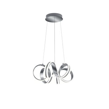 Pendant Light Trio Leuchten CARRERA LED aluminium, 1-light source