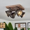 GLOSTRUP Ceiling Light brown, stainless steel, 4-light sources