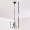 Hora Pendant Light rust-coloured, silver, 1-light source