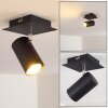 Ceiling Light Zuoz black, 1-light source