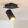Ceiling Light Zuoz black, 1-light source